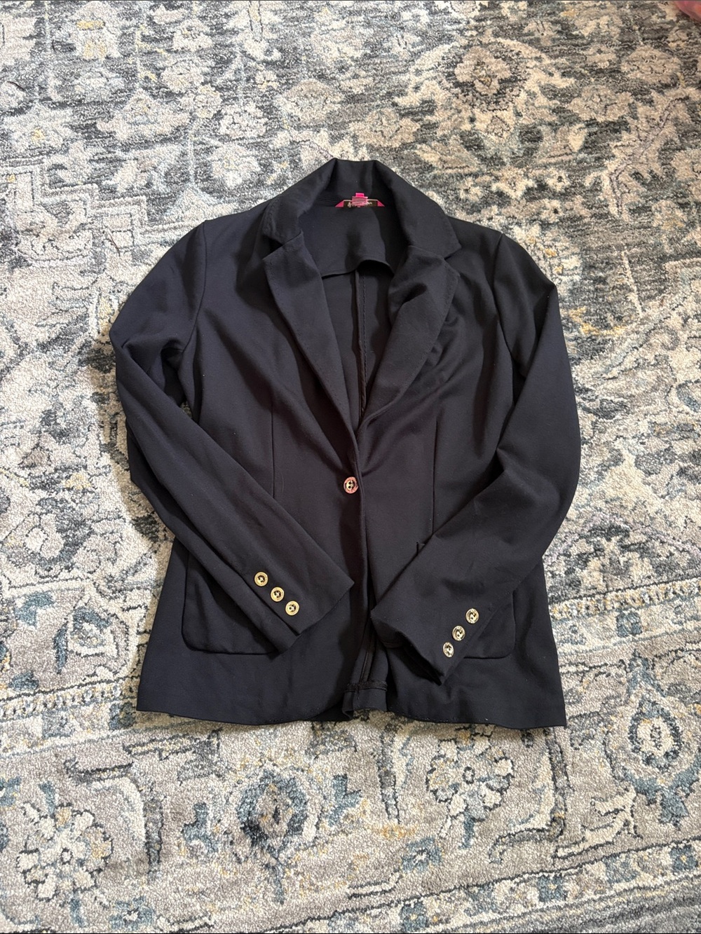 Lilly Pulitzer Black Single-Button Blazer